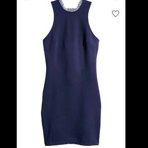 Dark blue fitted dress